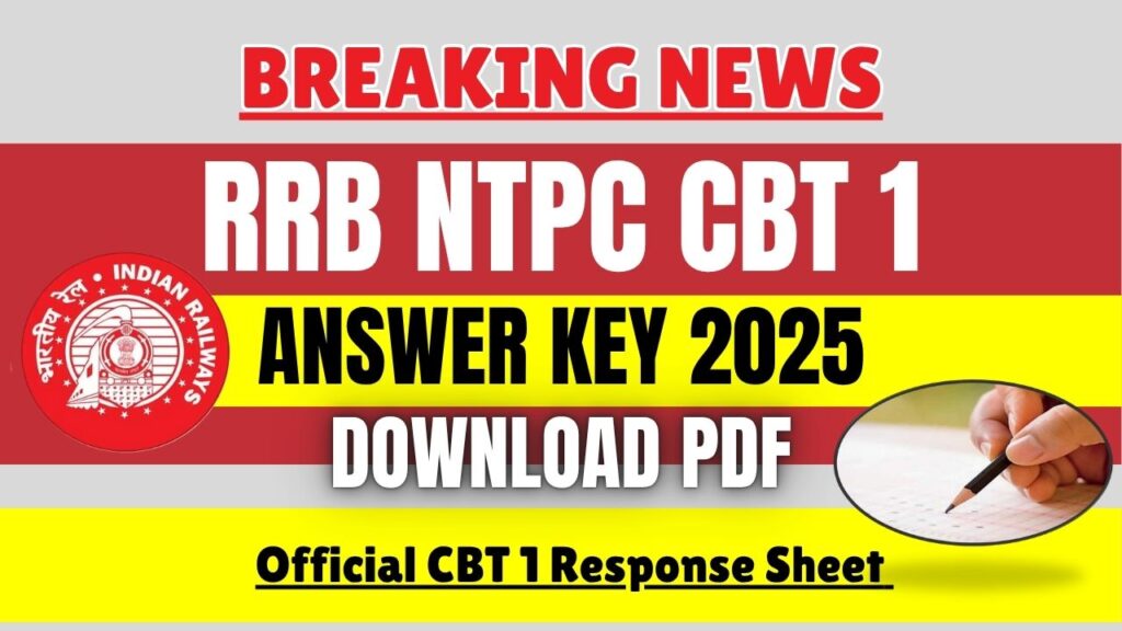 RRB NTPC CBT 1 Answer Key 2025 Download PDF